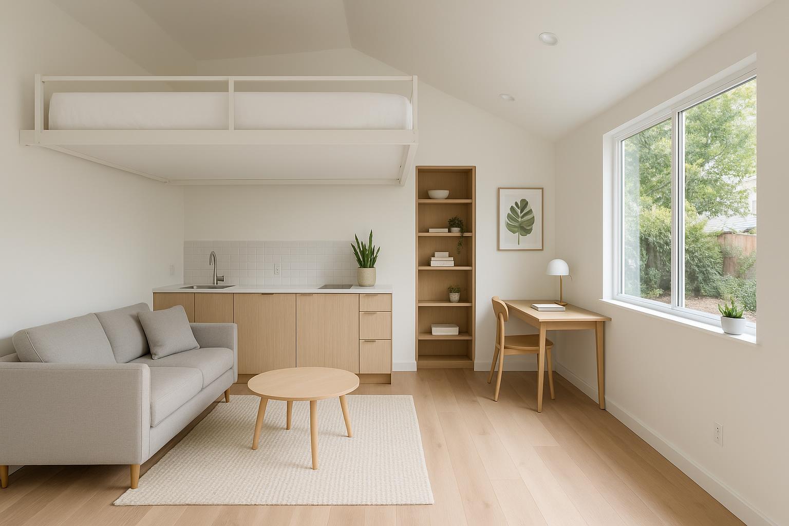 ADU with Loft Bed Open Space