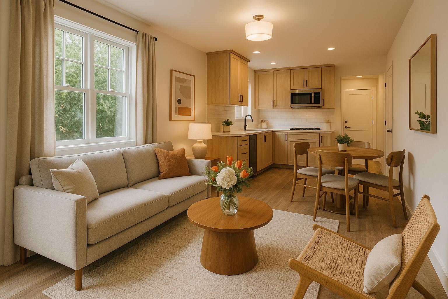 Staged ADU Interior for Rental Listing