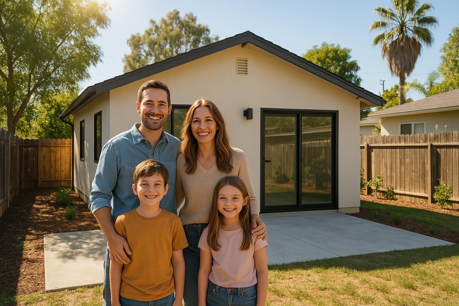 Happy Family at Completed ADU